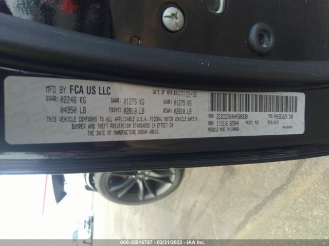 2C3CDZAG4HH508839 Dodge Challenger Sxt Plus