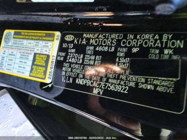KNDPBCAC7E7563922 KIA Sportage Lx