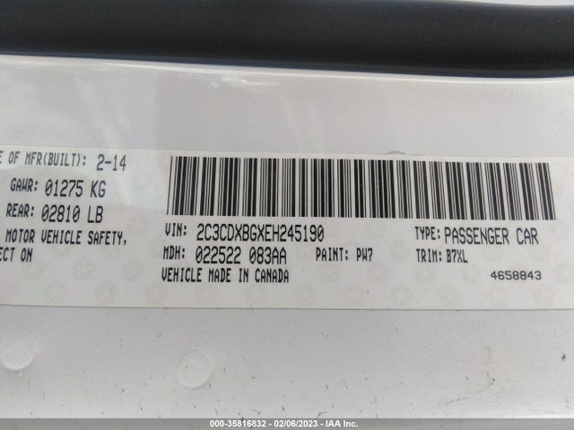 Dodge Charger Se 2014 2C3CDXBGXEH245190 Image 9