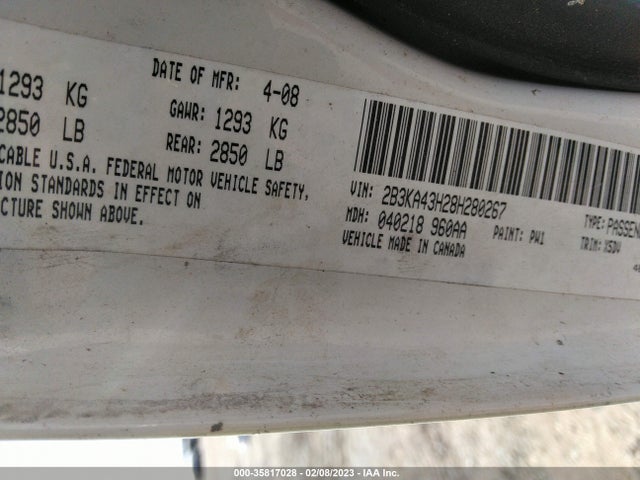 Dodge Charger Police 2008 2B3KA43H28H280267 Image 9