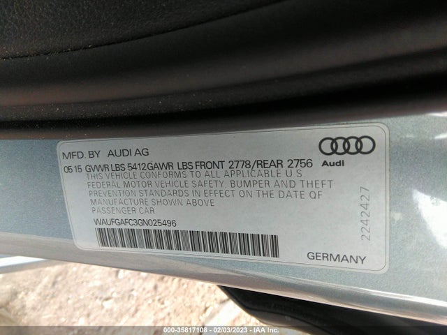 2016 Audi A6, VIN: WAUFGAFC3GN025496