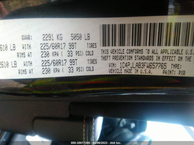 1C4PJLAB3FW657765 Jeep Cherokee Sport