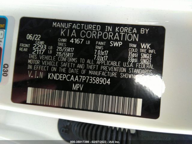 KNDEPCAA7P7358904 KIA Seltos Lx