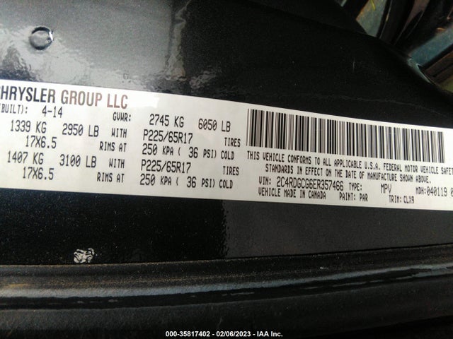 Dodge Grand Caravan Sxt 30th Anniversary 2014 2C4RDGCG6ER357466 Image 9
