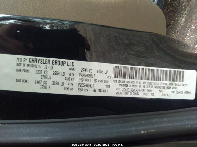 2C4RC1BG0ER207497 Chrysler Town & Country Touring