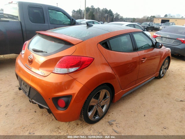 2013 HYUNDAI VELOSTER TURBO W/BLACK INT VIN: KMHTC6AE9DU096609