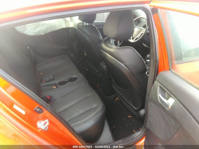 2013 HYUNDAI VELOSTER TURBO W/BLACK INT VIN: KMHTC6AE9DU096609