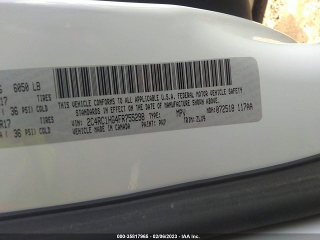 2C4RC1HG4FR755298 Chrysler Town & Country S