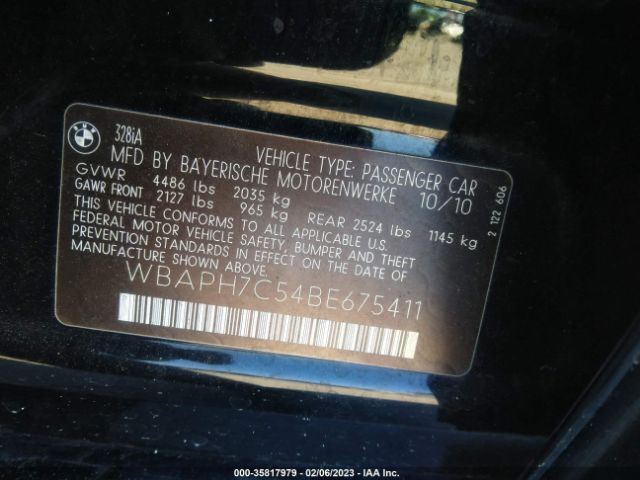 WBAPH7C54BE675411 BMW 3 Series 328i