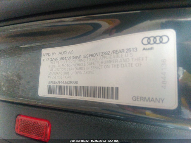 WAUENAF44JN008580 Audi A4 Premium Plus