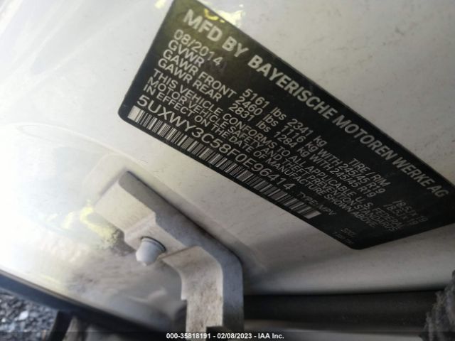 5UXWY3C58F0E96414 BMW X3 Xdrive28d