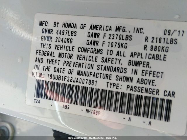 19UUB1F38JA007861 Acura TLX