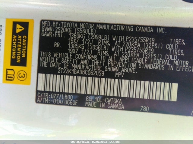 Lexus RX 350 2011 2T2ZK1BA9BC062059 Image 10