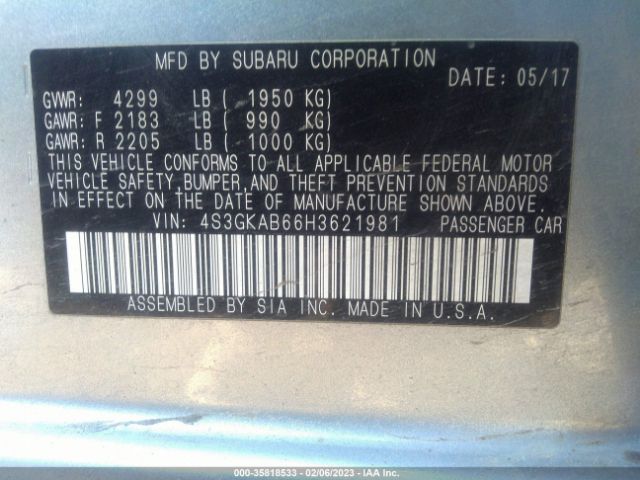 4S3GKAB66H3621981 Subaru Impreza Premium