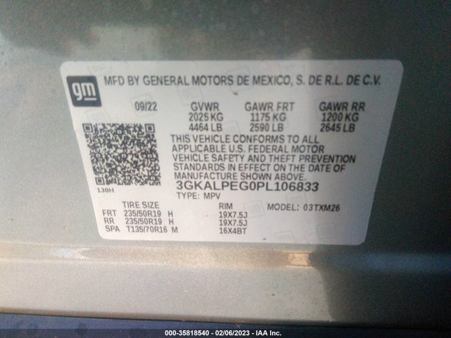 2023 GMC Terrain, VIN: 3GKALPEG0PL106833
