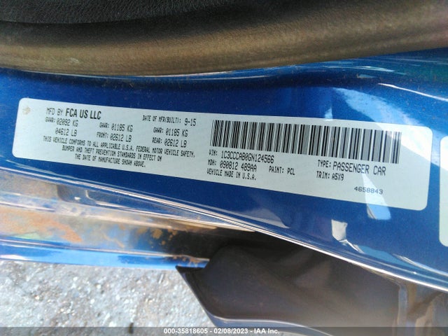 1C3CCCAB0GN124566 Chrysler 200 Limited