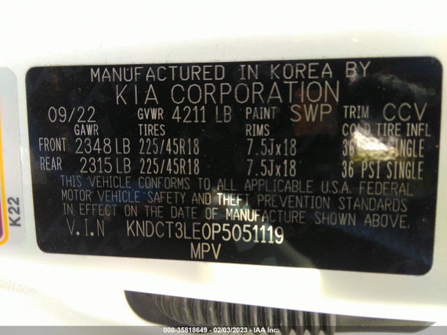 2023 Kia Niro, VIN: KNDCT3LE0P5051119