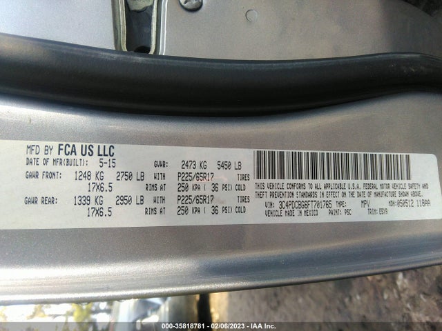 Dodge Journey Sxt 2015 3C4PDCBG6FT701765 Image 10