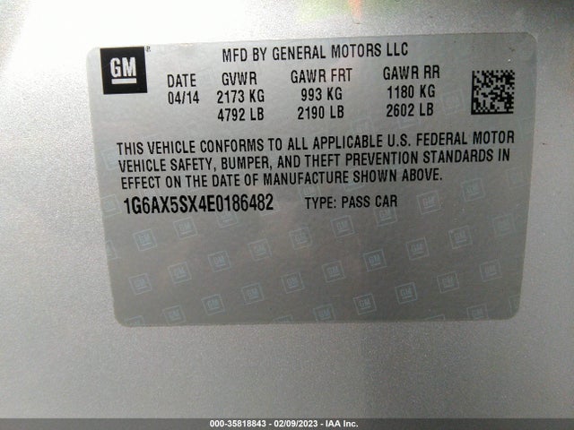 Cadillac CTS SEDAN 2014 1G6AX5SX4E0186482 Image 10