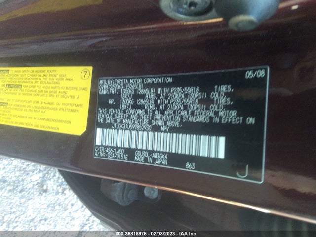 2009 LEXUS RX 350 VIN: JTJGK31U599852930