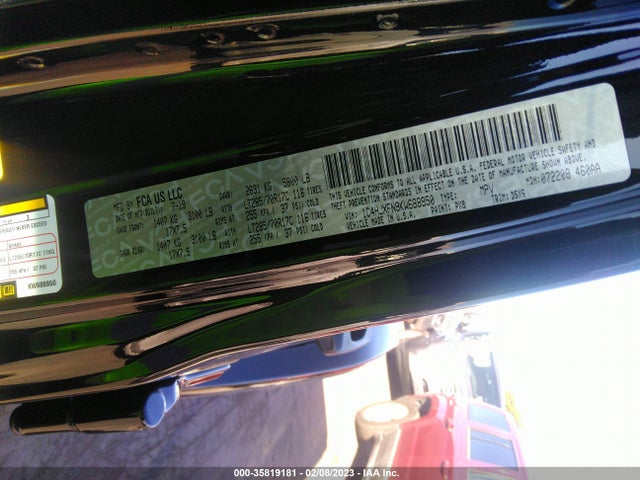 2019 Jeep Wrangler, VIN: 1C4HJXFN9KW688950