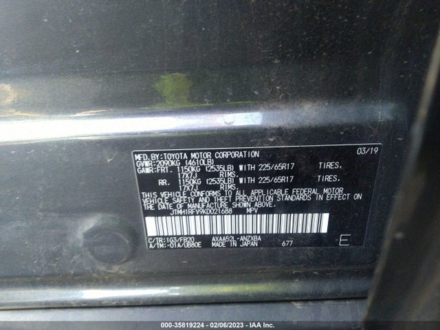 2019 Toyota RAV4, VIN: JTMH1RFV9KD021688