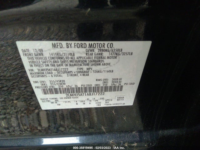 Lincoln MKT 2010 2LMHJ5AT1ABJ17222 Image 10