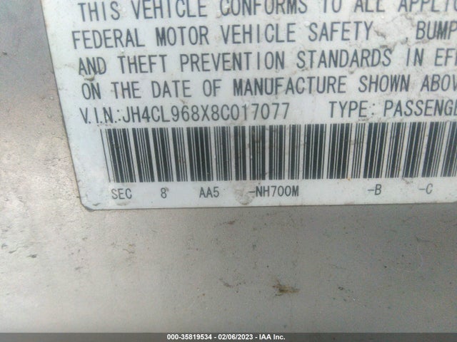 Acura TSX 2008 JH4CL968X8C017077 Image 10