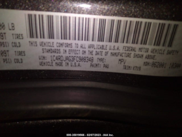 2015 Dodge Durango, VIN: 1C4RDJAG3FC908348