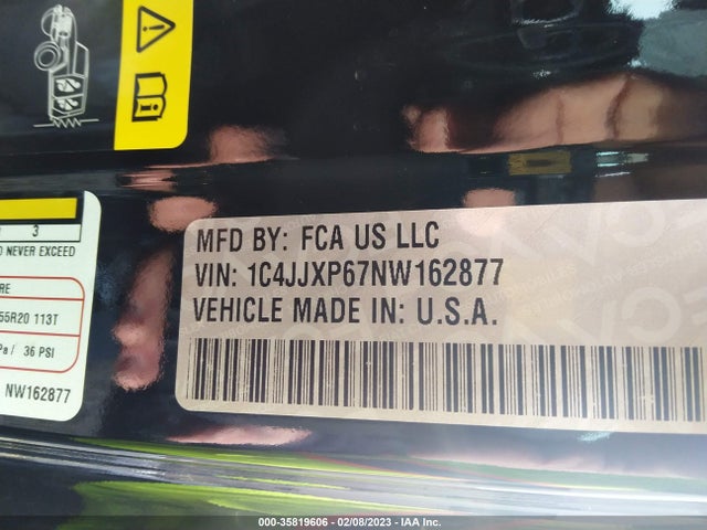 1C4JJXP67NW162877 Jeep Wrangler 4xe Unlimited Sahara