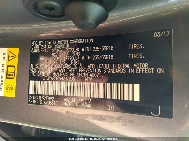 JTJYARBZ6H2072351 Lexus Nx Nx Turbo