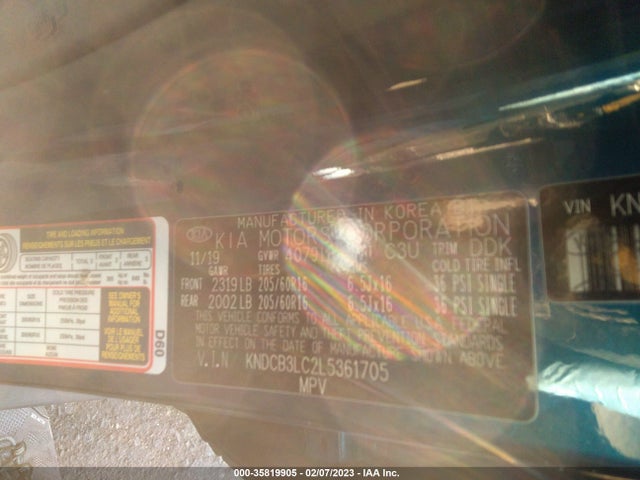 KIA NIRO LX 2020 KNDCB3LC2L5361705 Image 10