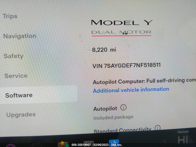 Tesla Model Y Performance 2022 7SAYGDEF7NF518511 Image 8