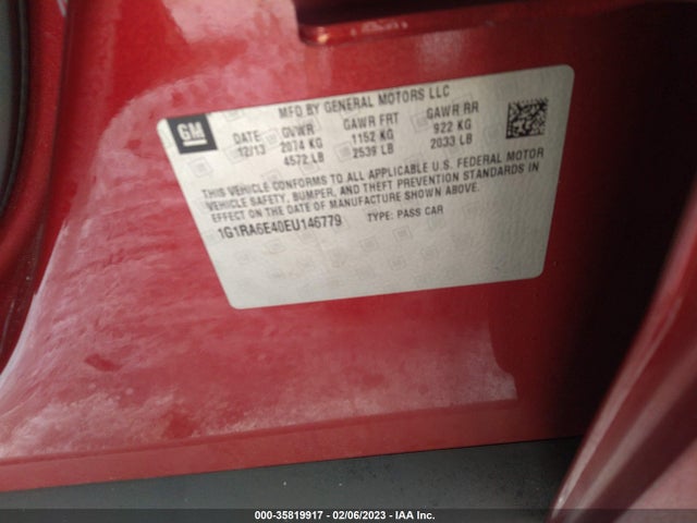 Chevrolet Volt 2014 1G1RA6E40EU146779 Image 10