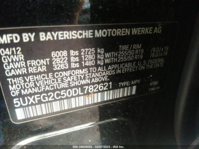 5UXFG2C50DL782621 BMW X6 Xdrive35i