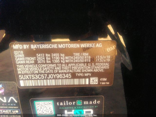 5UXTS3C57J0Y96345 BMW X3 M40i