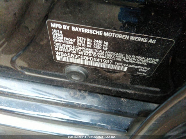 2015 BMW 5 Series, VIN: WBA5B3C58FD541997