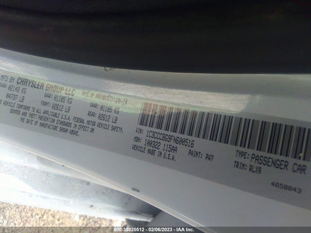 Chrysler 200 S 2015 1C3CCCBG9FN600516 Image 9
