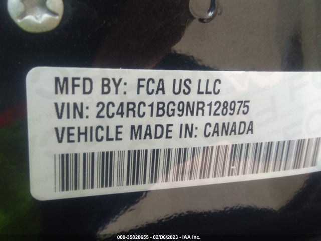 2022 Chrysler Pacifica, VIN: 2C4RC1BG9NR128975