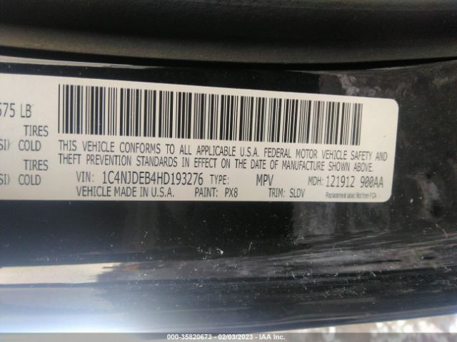 1C4NJDEB4HD193276 Jeep Compass High Altitude
