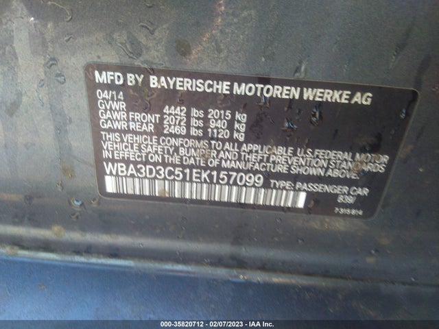 BMW 3 Series 328d 2014 WBA3D3C51EK157099 Image 10