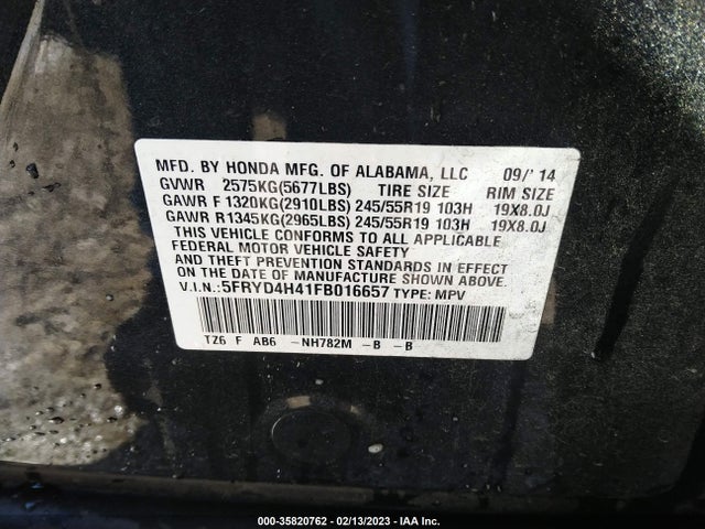 2015 Acura MDX, VIN: 5FRYD4H41FB016657