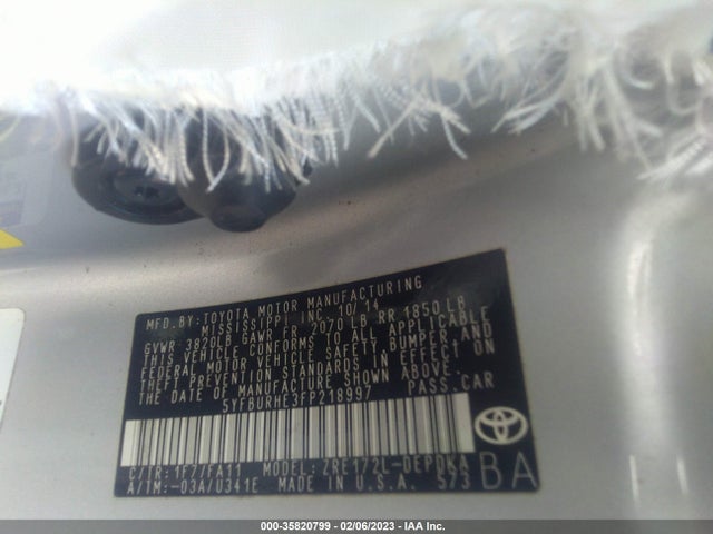 Toyota Corolla L/le/s/s Plus/le Plus 2015 5YFBURHE3FP218997 Image 9