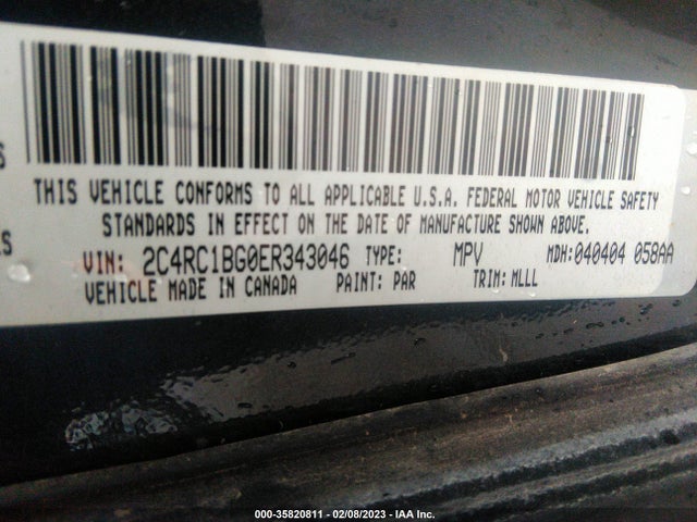 2C4RC1BG0ER343046 Chrysler Town & Country Touring
