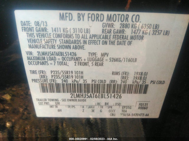 Lincoln Mkt Ecoboost 2014 2LMHJ5AT6EBL51426 Image 9