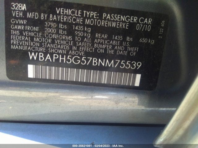 WBAPH5G57BNM75539 BMW 3 Series 328i