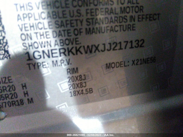 2018 Chevrolet Traverse, VIN: 1GNERKKWXJJ217132