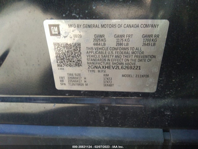 Chevrolet EQUINOX LS 2020 2GNAXHEV2L6269221 Image 10