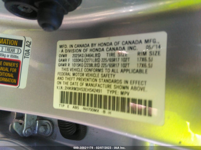 Honda CR-V EX 2014 2HKRM3H53EH542491 Image 9
