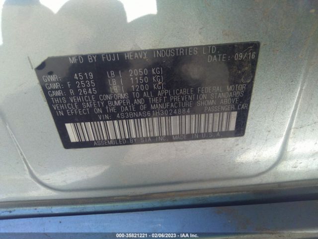 4S3BNAS61H3024884 Subaru Legacy Sport